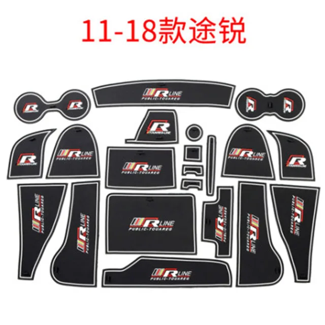 Suitable for Volkswagen 11-20 Touareg door slot pad storage pad interior modification anti-skid pad car water coaster