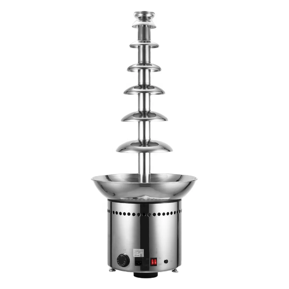 
 Шоколадный фонтан из нержавеющей стали, 39 дюймов, 7 ярусов  