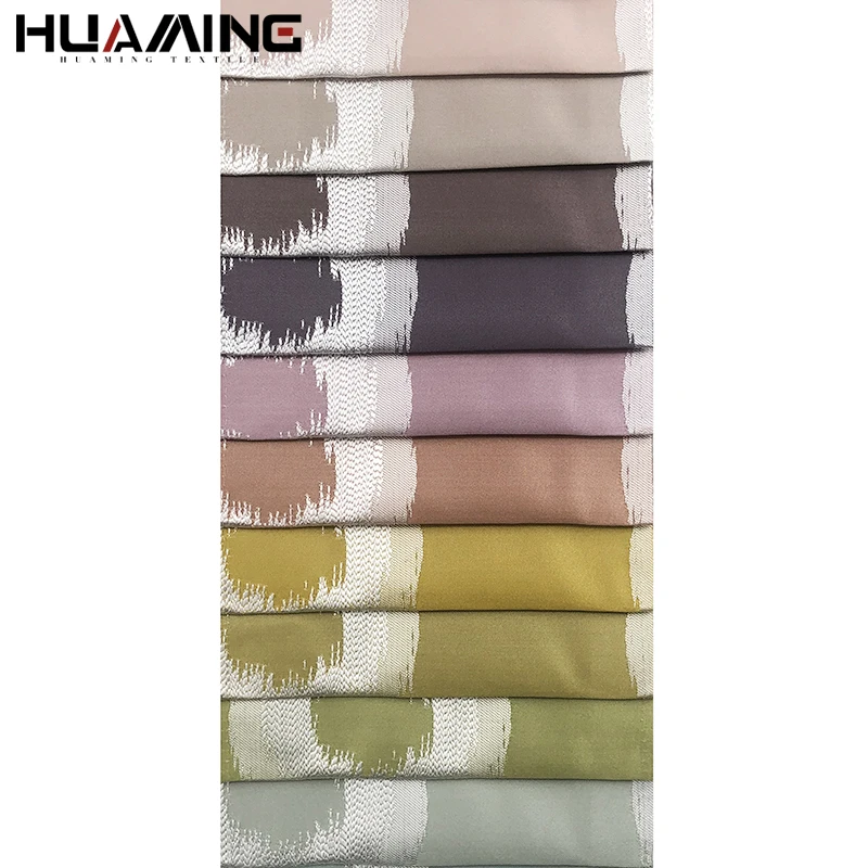 European Desgin Recycled 100% Polyester custom jacquard knit circle pattern print silk curtain fabric