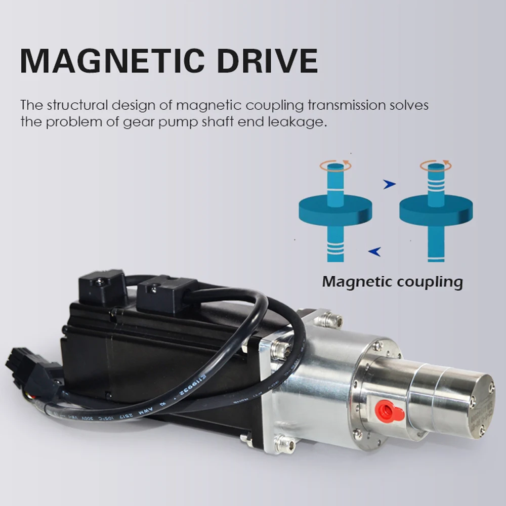 Shanghai Jishen 0.07 Ml/Rev Zero Leakage Dosing Pump Electro Magnetic Drive Gear Pump