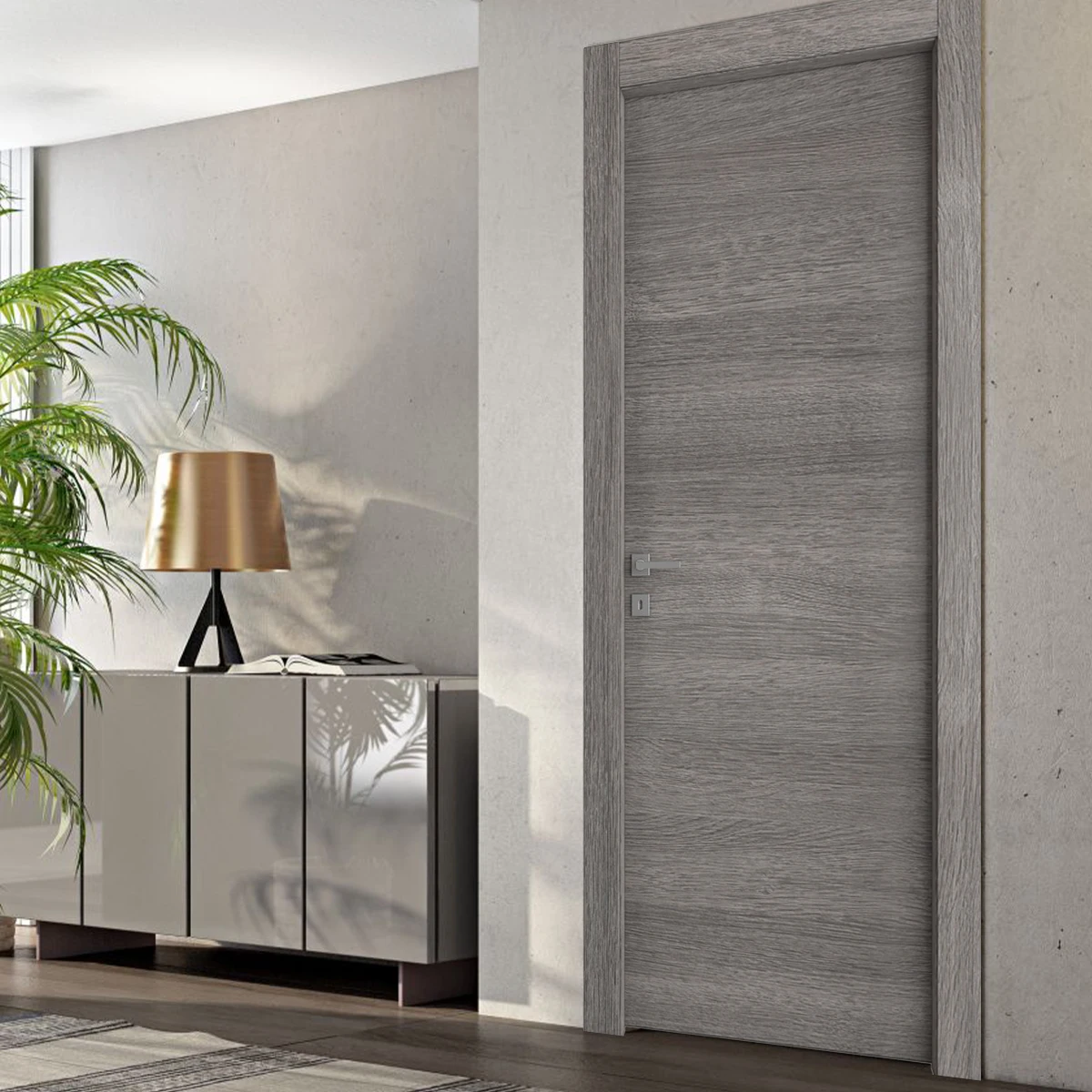 Modern Waterproof Wood Plastic Composite Melamine Veneer Door PVC Interior Door Wpc Doors