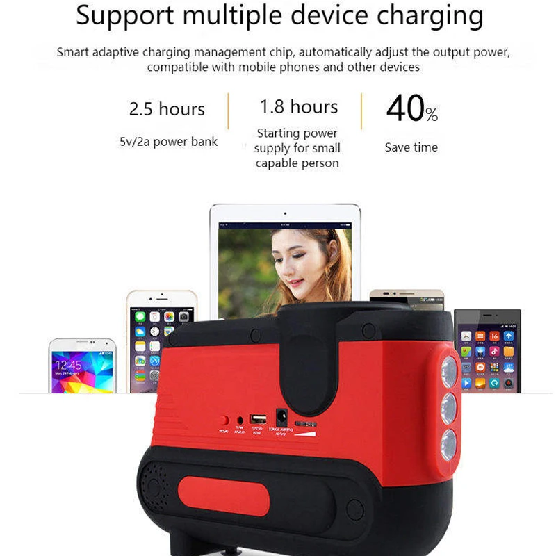 8000Mah Emergency Car Boost Battery Jump Start Peak 800A Portable Car Jump Starter With Led Lights