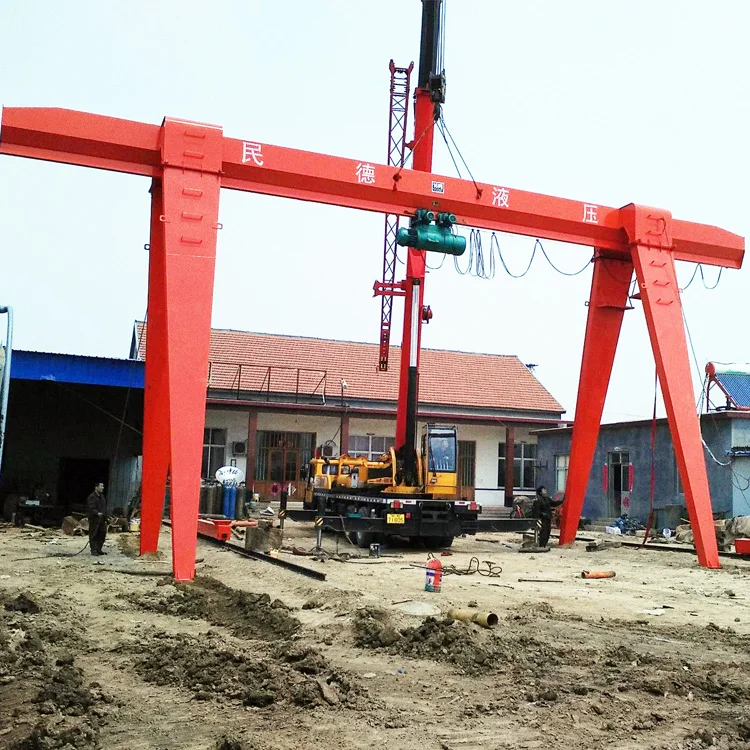 Top running easy operation workshop electric traveling 7t gantry crane price with end carrier