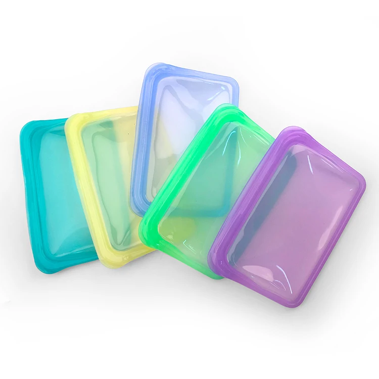 400ML BPA-Free Food Grade Pure Silicone Multi-function Reusable Silicone Food Storage Bag