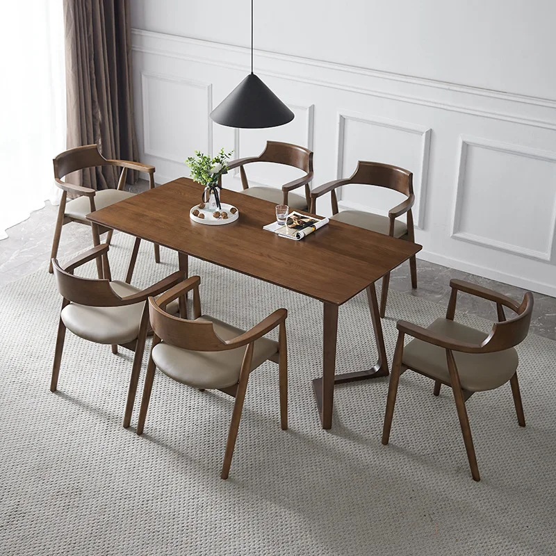 Wholesale Vintage Solid Wood Dining Chair Modern Book Table Chair Dining Room Backrest Beech Study Chair