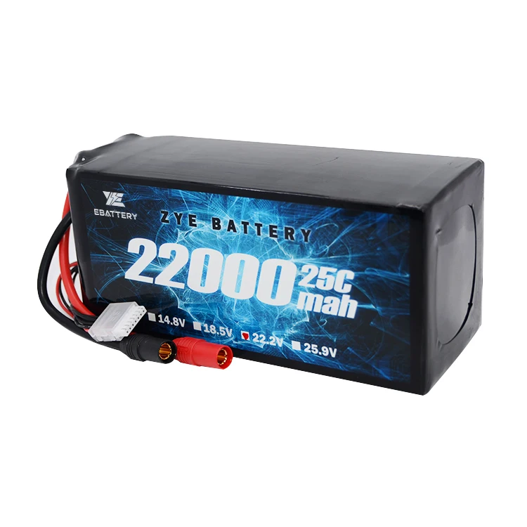 ZYE 16000mah 22000mah 32000mah 11.1v3s 14.8v4s 22.2v6s 44.4v12s lipo battery pack for fire fighting agricultural sprayer drone