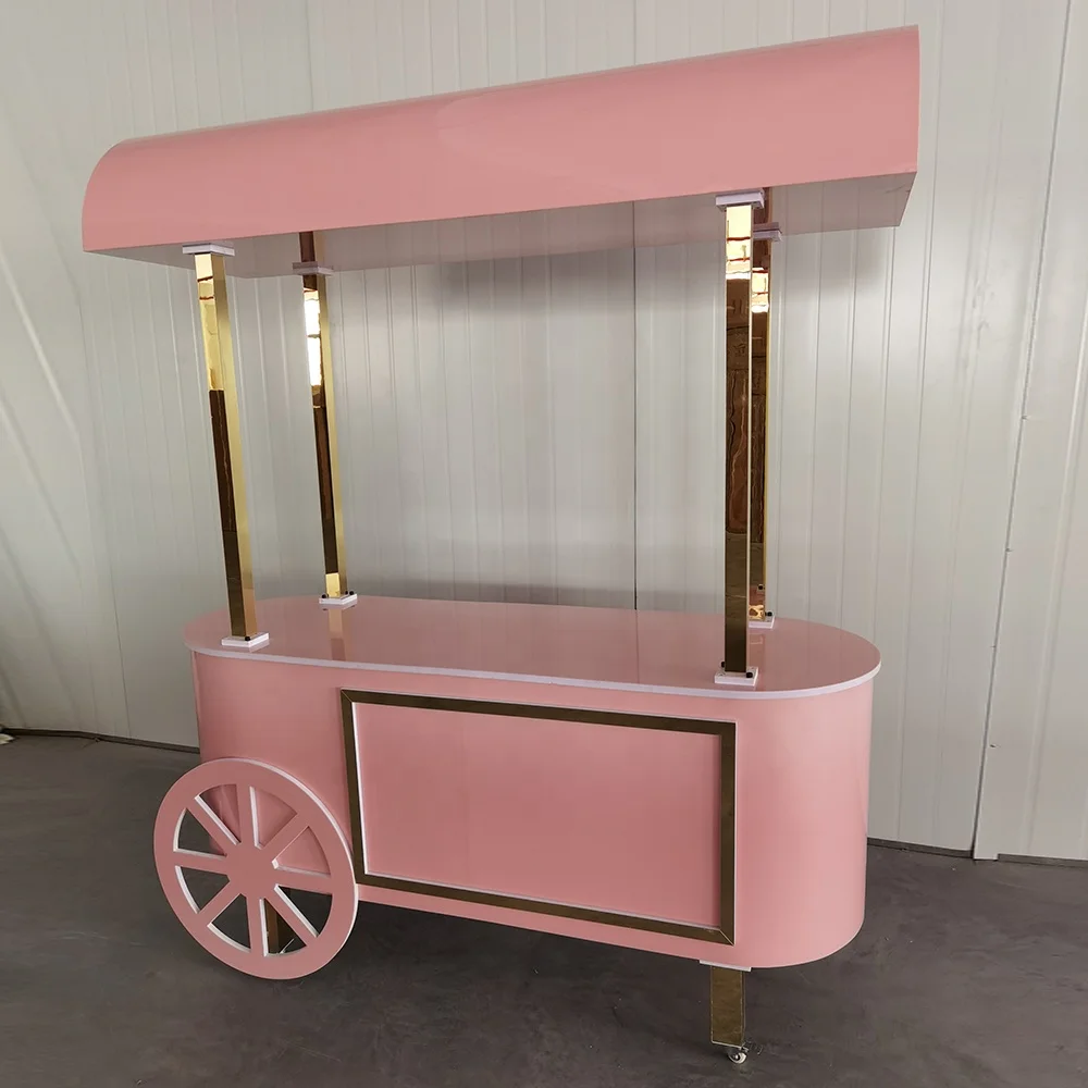 Manufacturer Price  odern Popular Design Acrylic Candy Cart Gold Candy Cart From Wedding Furniture Suppliers