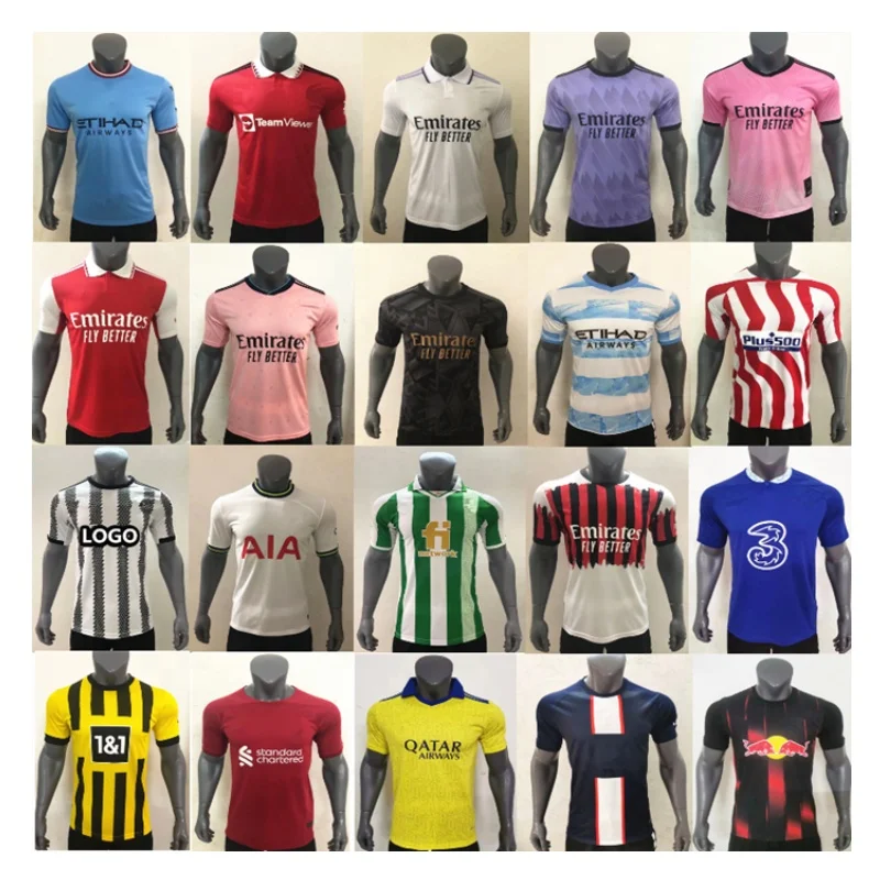 Wholesale 2022 2023 soccer jersey club best quality men kids women Milan football shirt custom BENZEMA DE BRUYNE B.FERNANDES set