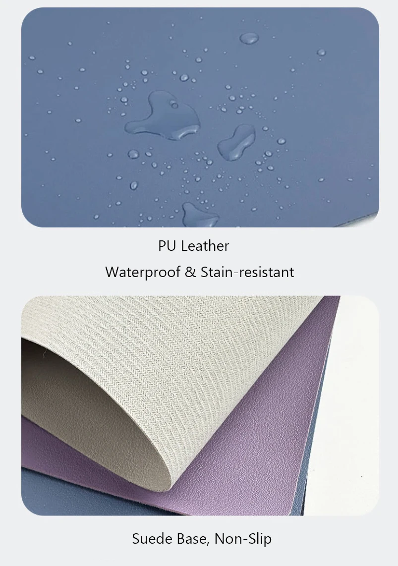 Custom Logo PU Mouse Pad For Office School Custom Design PU Leather Mouse Mat For Promotions Advertising Non-slip Waterproof