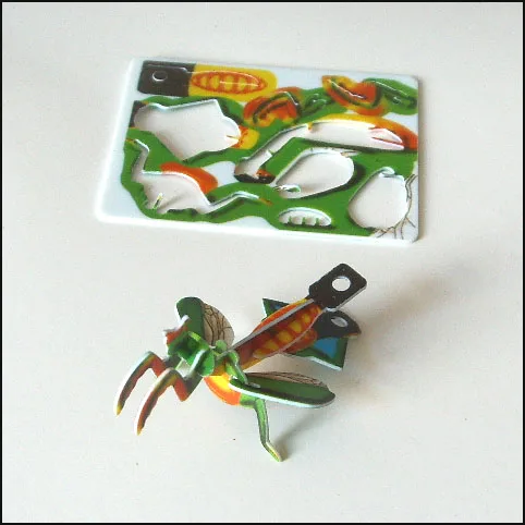 Food grade plastic animal dinosaur 3d puzzle card promotion cheap promotion puzzle