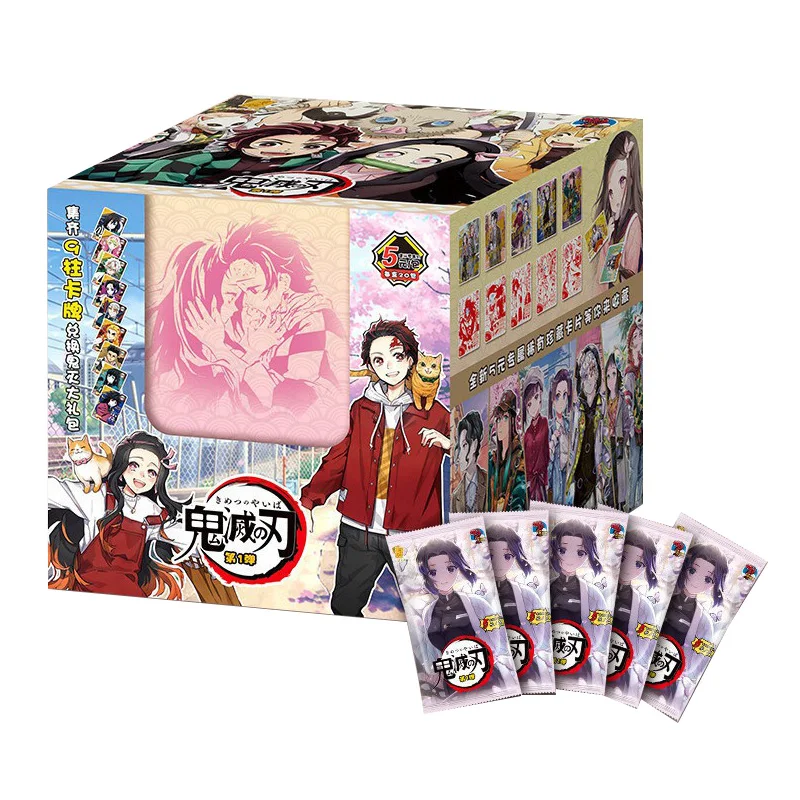 New Demon Slayer Collection Card TCG Anime Booster Pack Box Kimetsu No Yaiba Rare Cards Game Toy Kids Birthday Gift