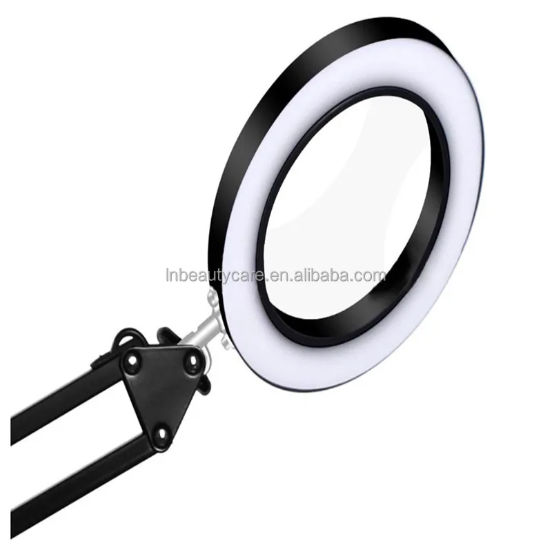 Nailprof  Magnifying Glass with Light Anti-Tipping Base & Clamp Magnifying Lamp
