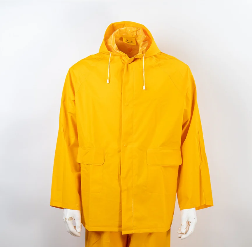 IMPA190436 Rain suit yellow with hood Marine Rain Coat PVC Rain Coat  yellow PVC Yellow