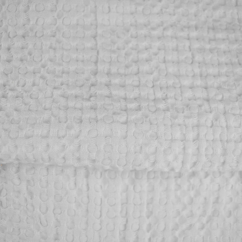 High quality solid dyed woven 26S 100% cotton waffle fabric for clothing dress 230gsm