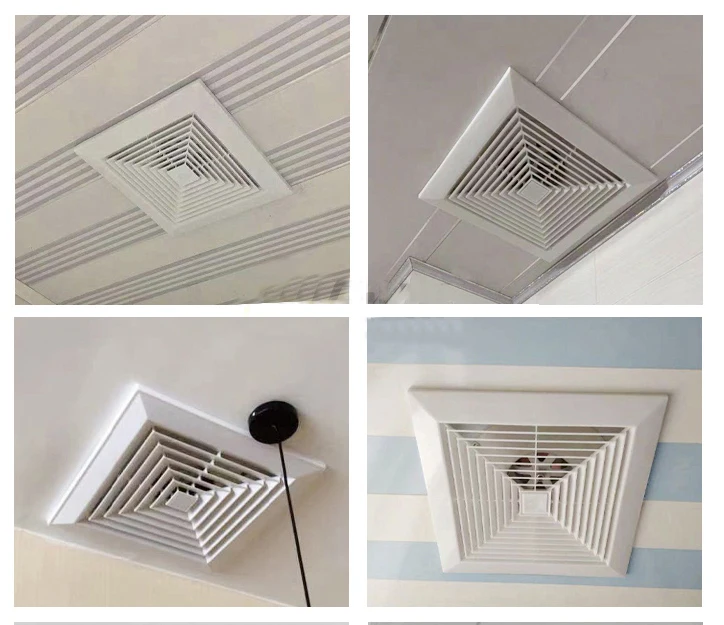 Modern Style Indoor Bathroom Glass Window Ceiling Mount Duct Ventilation Fan 110V 220V Toilet Extractor Exhaust Fan For Kitchen