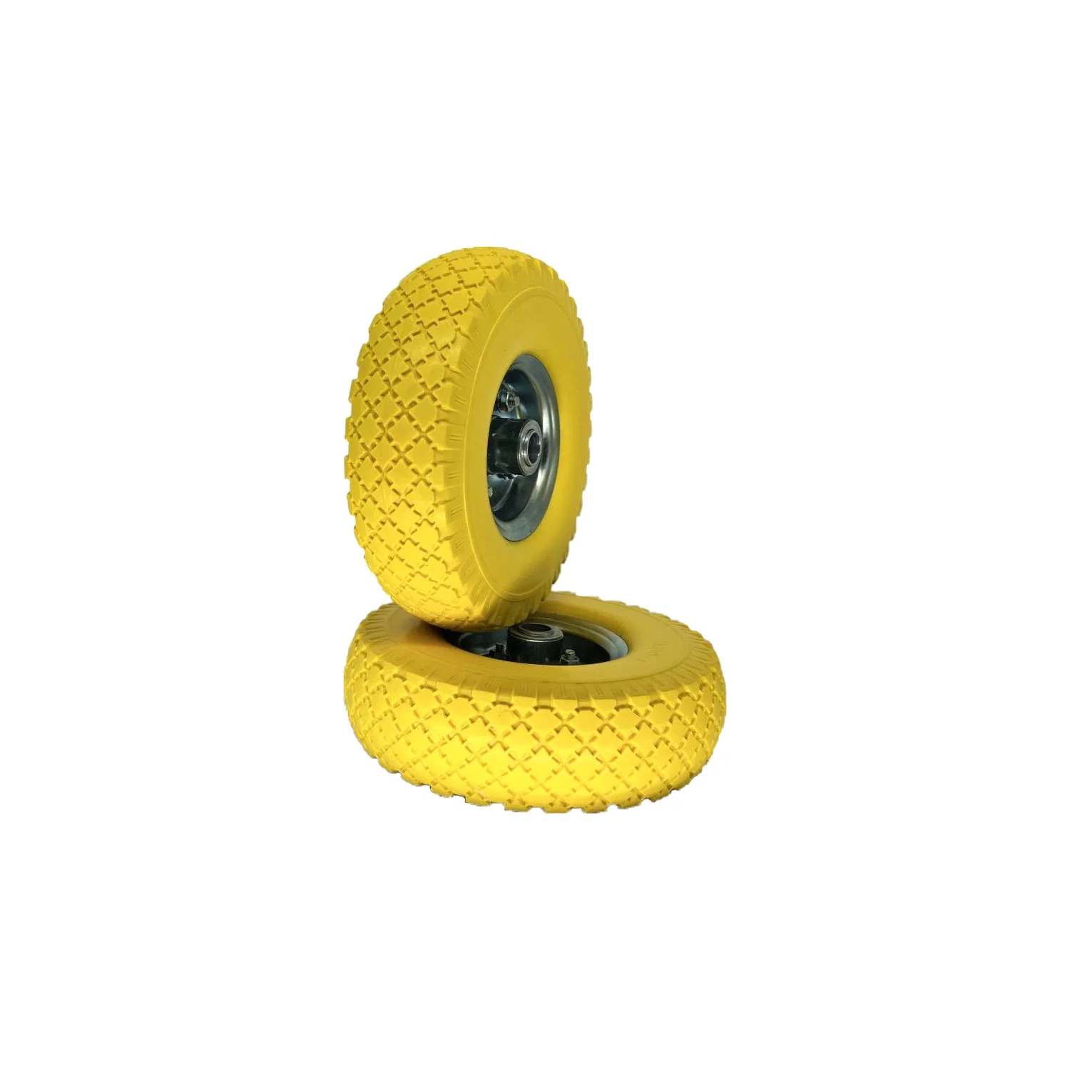 3.0-4 non-inflatable solid polyurethane foam rear wheel PU foamed wheel barrow tire 10 inch