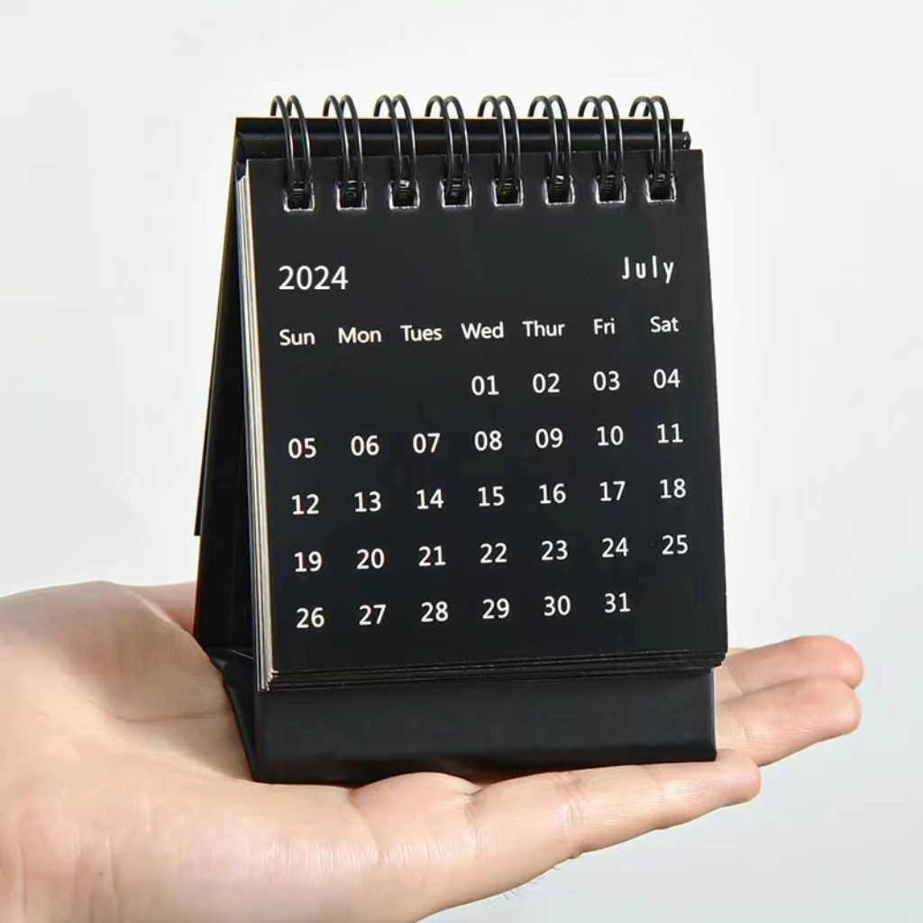Custom Clear Time Office Mini Portable Creative Desk Calendar Sustainable Desk Calendar Hot 2024