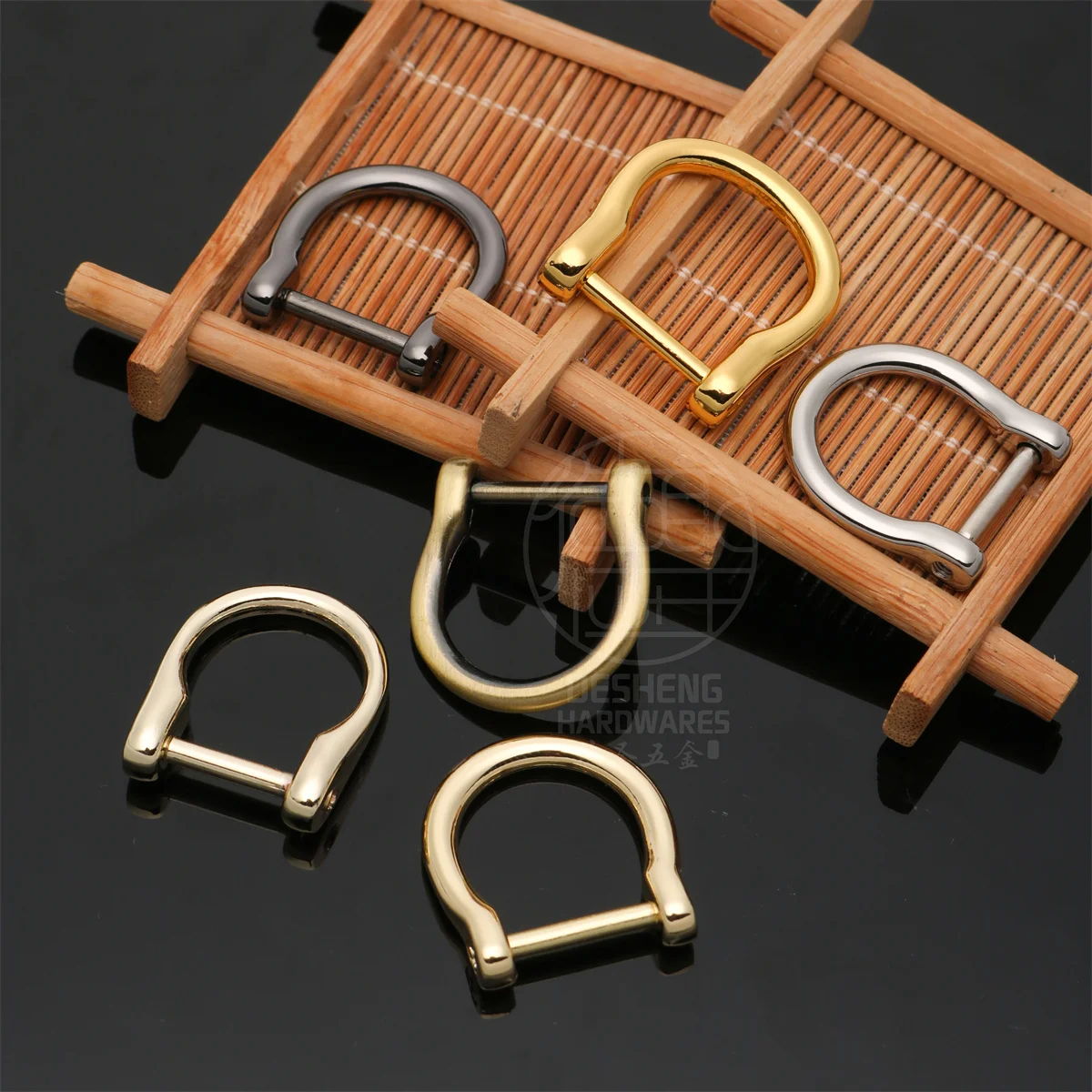 16mm Handbag Accessories Metal Screw D Ring Zinc Alloy U Shape D Ring For Belt Strap
