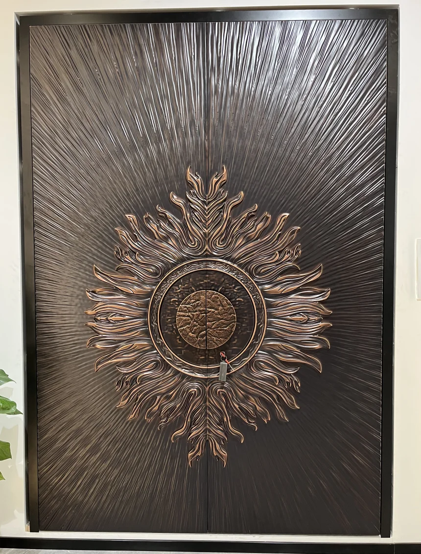 high quialty cast aluminum entry security doors in black front door pivot entrance main house doors all types