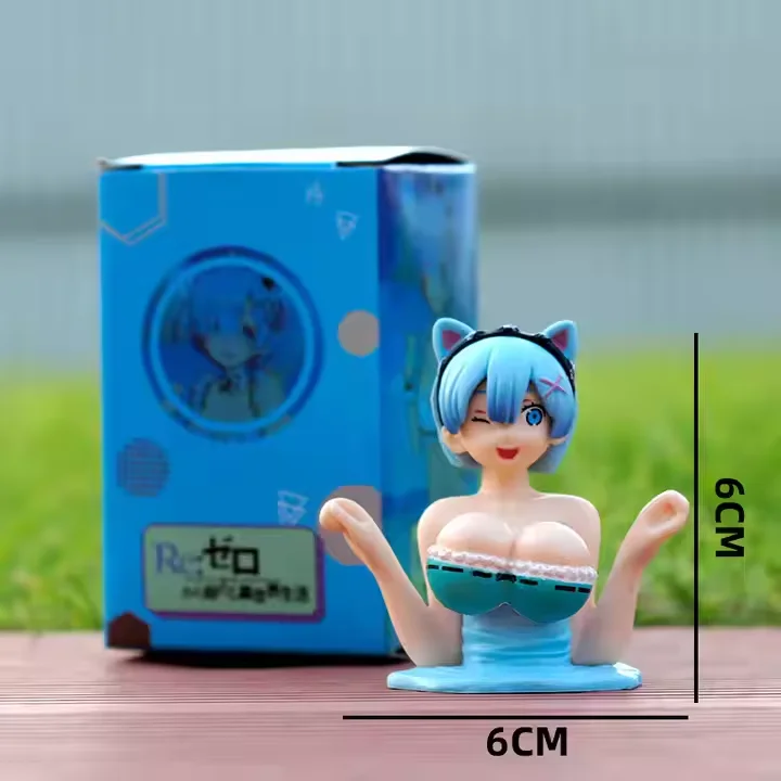 Super Sonico Chest Shake Girls Anime Character Toys Kawaii Re: Zero Japan Anime Figure Toys Room Car Girl Action Figures