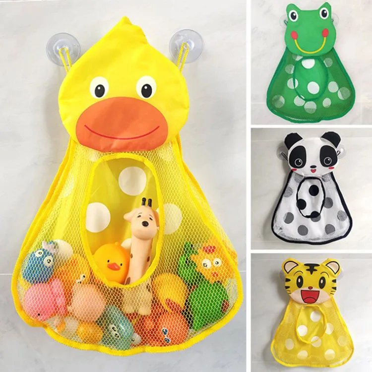 ZQ49 Kids Bath Toys Organizer Superior Quality Tub Toy Storage Mesh Shower Organizer Set With Anti-Slip Suction Cups Organizer