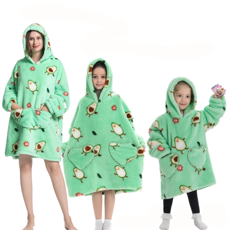 New Arrival Custom Blanket Hoodie Warm Luxury Sweatshirt Hooded Blanket Sherpa Beauty Printed Pullover Hoodie Blanket