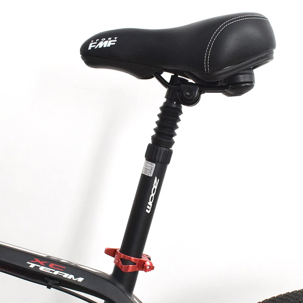 ZOOM Bicycle Seatpost Black Aluminum Alloy 25.4/27.2/28.6/30.9/31.6*350mm Dropper Suspension Seat Post For MTB BMX Road E-Bike