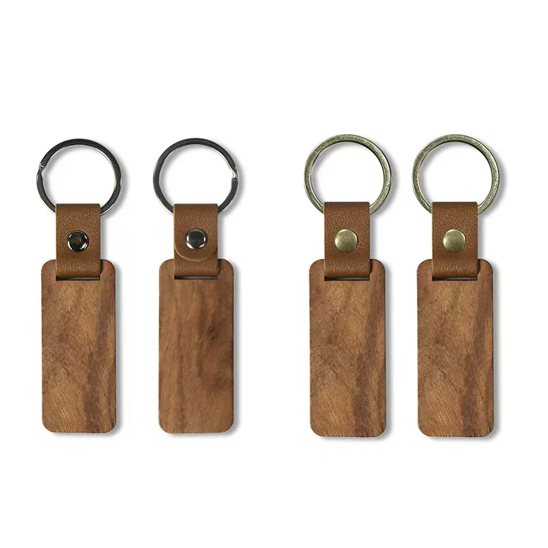 Qiuhan Wooden Keychain Blank Wood Keychains For Personalized DIY Crafts For DIY Key Chains, Christmas