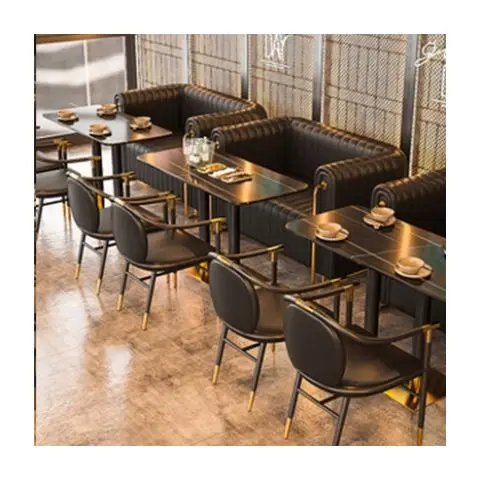 Commercial pub and restaurant furniture fast food cafe shop restaurant booth dining seating restaurant chair and tables for sale