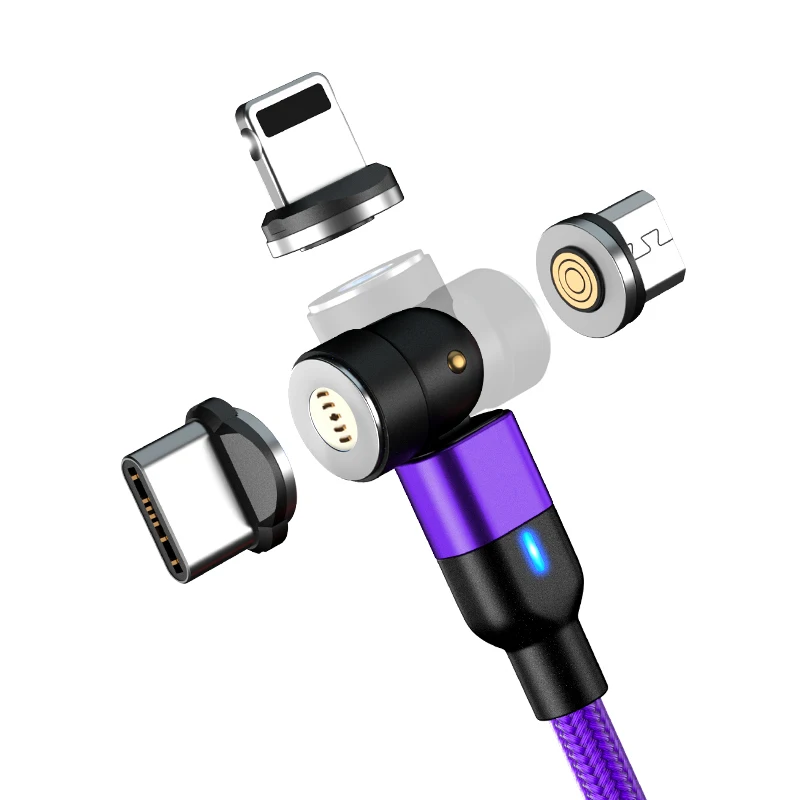 Free samples 3 in 1 hot selling fast charging USB data cable bending game cord private brand customize length colors