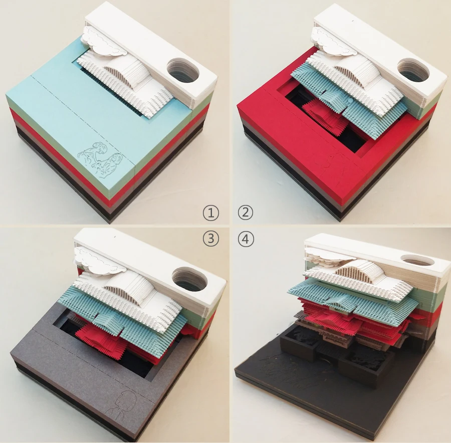 Japanese Stationery Anime Movie Building Sticky Notes School Supplies Memo Pad