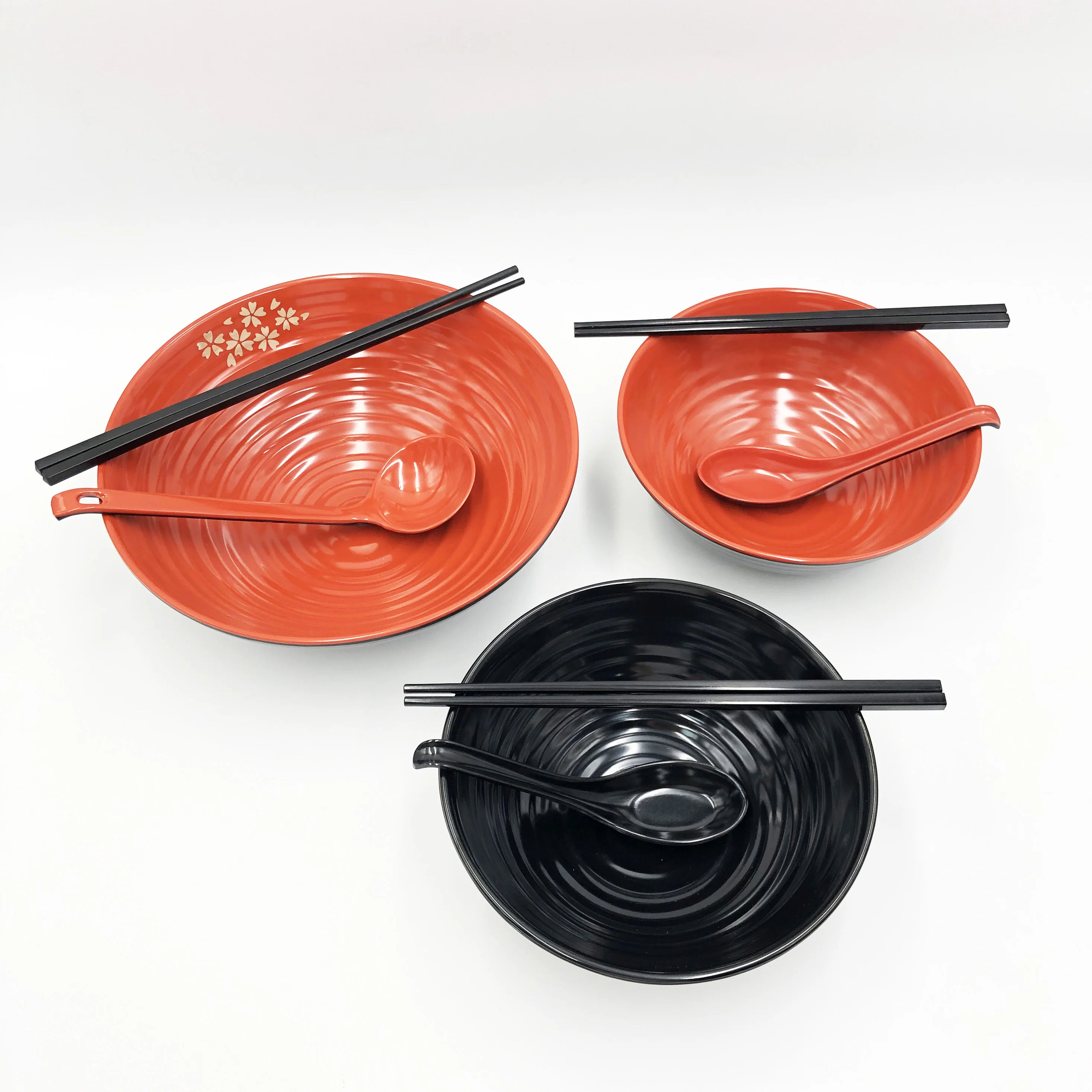 100% High quality melamine tableware set noodle ramen bowl set