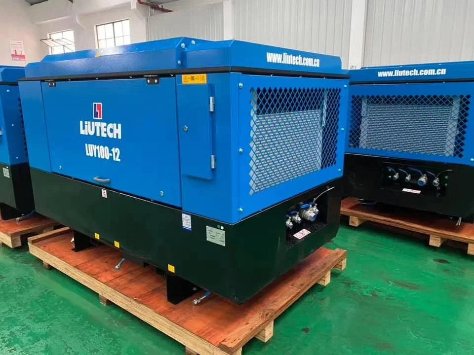 Hot sale  driven diesel portable screw air compressor
