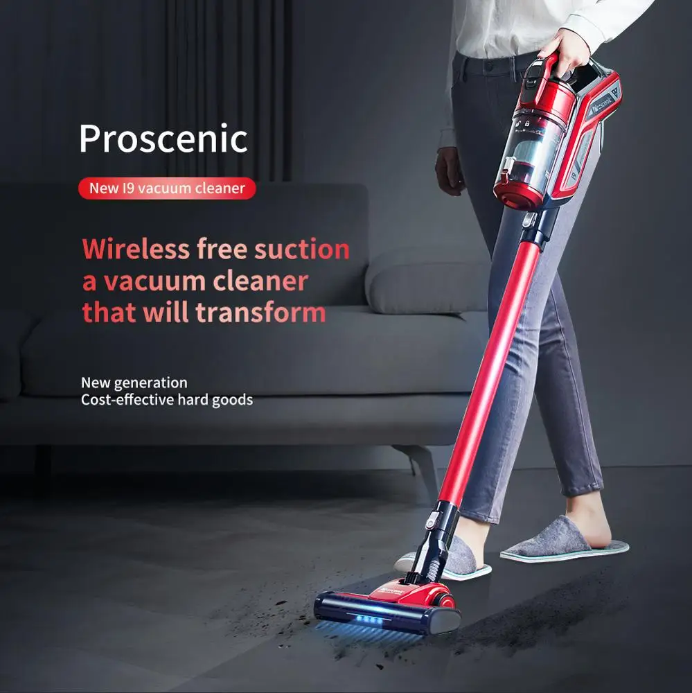 
Cordless Vacuum Cleaner, Proscenic I9 15KPa Powerful Suction Cordless Stick Vacuum, Handheld Bagless 2-in-1 Stick 