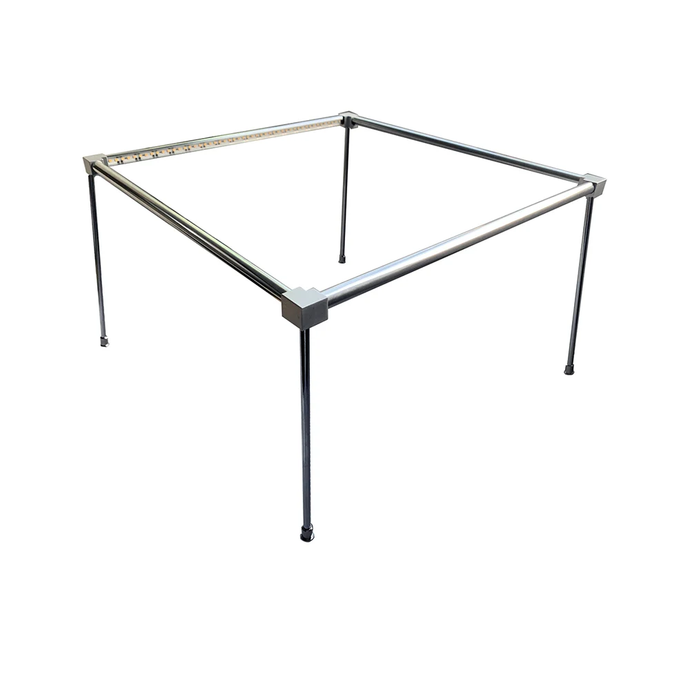 Custom made Silver Black Chrome DC12V Jewelry Rotating LED display Cabinet lighting