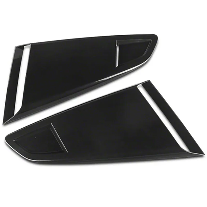 Unpainted black Rear Side Window Vent Scoop Louver For Ford Mustang 2015 2016 2017 2018 2019 2020+