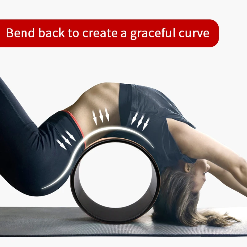 Yoga wood grain assisted shaping fitness TPE cork yoga wheel