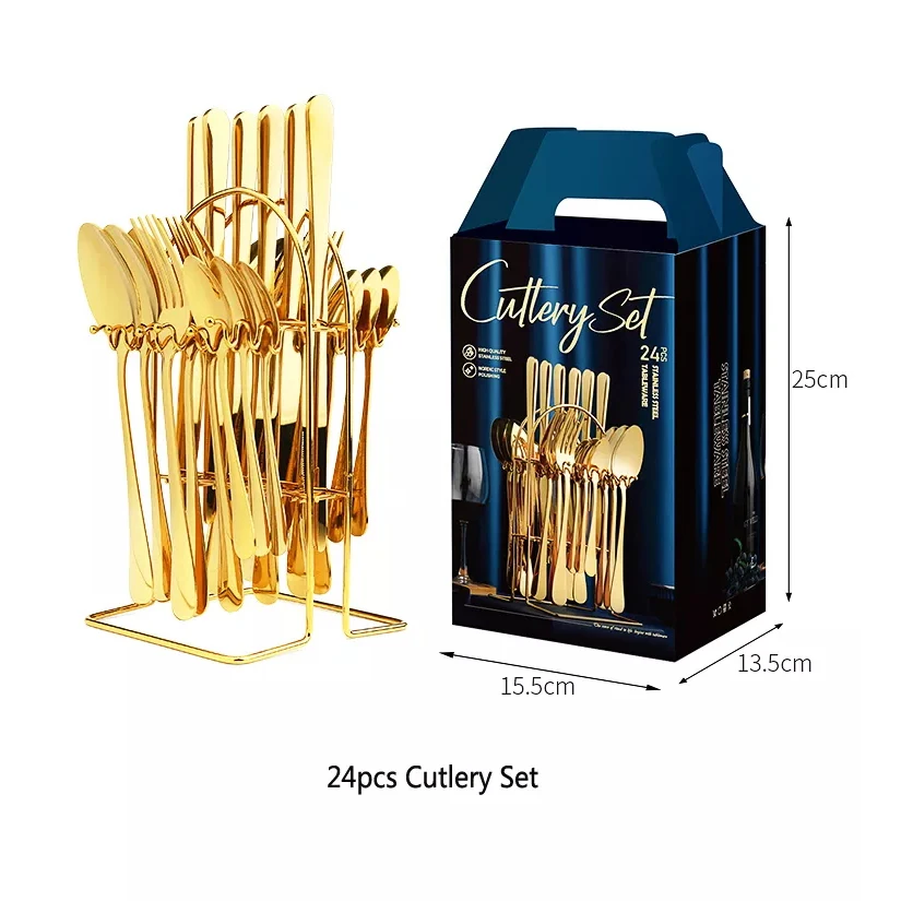 Popular Cutipolgold Silverware Set Gold Plated Cutlery
