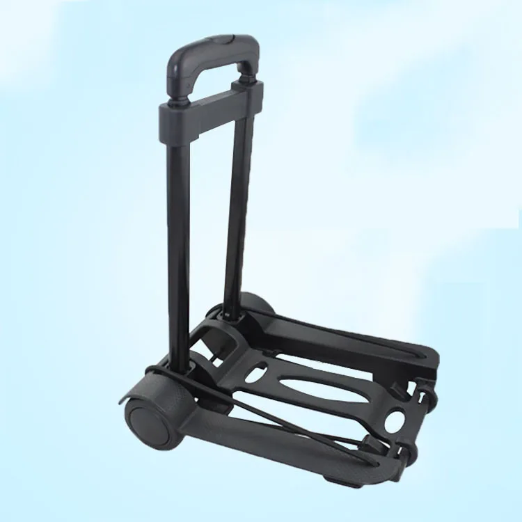
mini promotion folding shopping cart Telescopic fold shopping portable metal folding luggage cart luggage hand trolley cart 