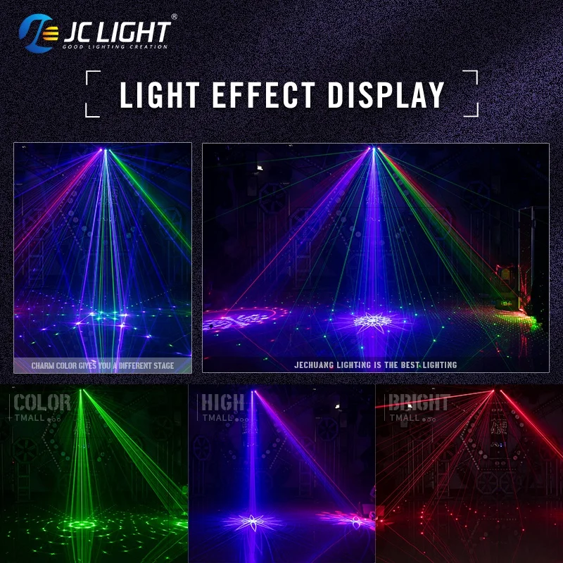 Disco Laser Light 9 Eye Rgbw Dj Party Projector Beam Lights Voice Control White Lazer Strobe Stage Lighting for Sale Club