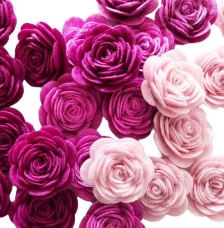 Handmade baby wool felt fabric flower decorate headband