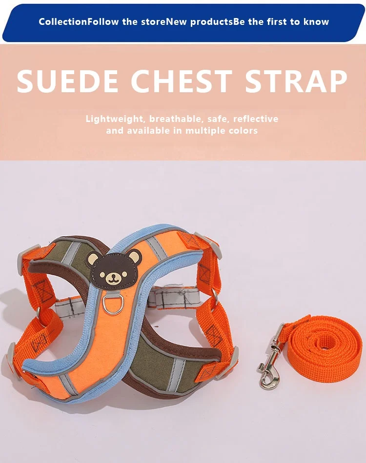 drop shipping pet harness and leash walk outdoors Soft Mesh Vest luxury Dog Harness Set