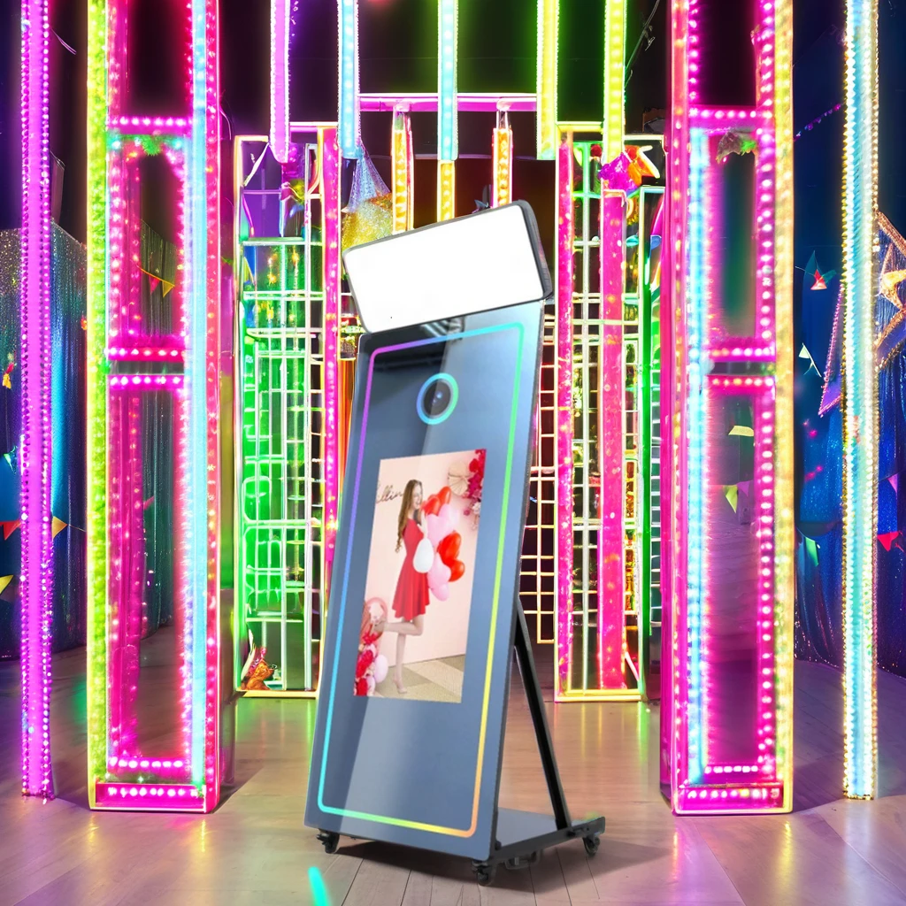 JEETOP Mirror Photo Booth Wedding Camera Booth 65 inch Photobooth Machine Party Supplier Selfie Digital Magic Mirror Photo Booth