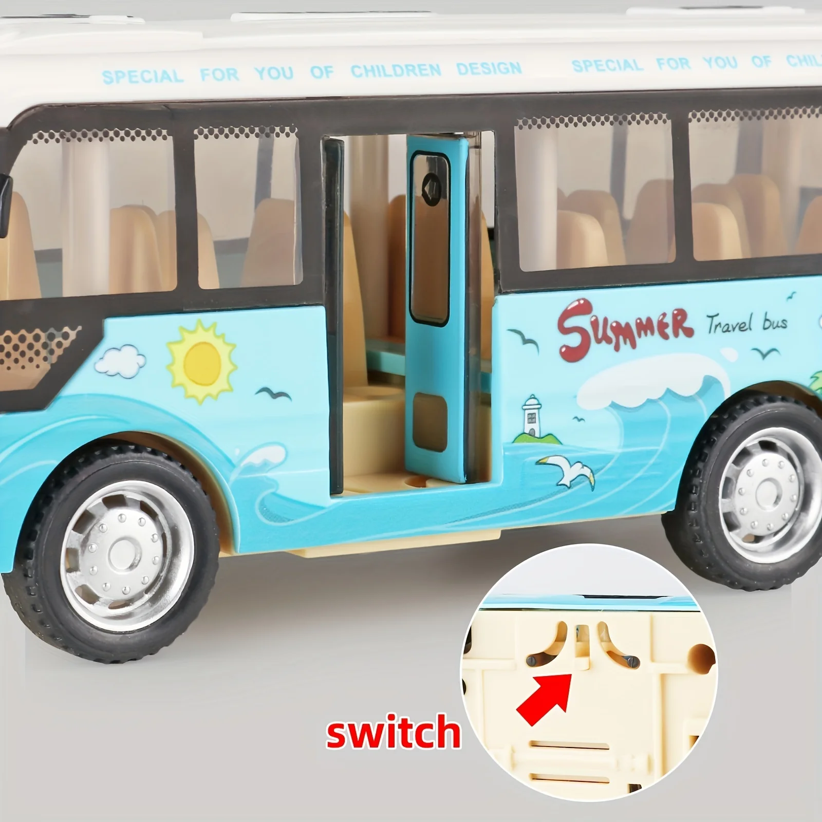 School Bus Toys Cars Plastics Little Cars City Bus With Sound And Light Up Friction Powered Cars Play Toys Gift For Kids