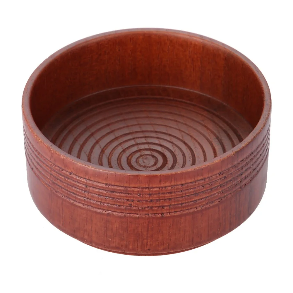 Wholesale OAK Wooden Round Shaving Soap Bowl Cup Mug For Man Shaver Razor Cleansing Foam