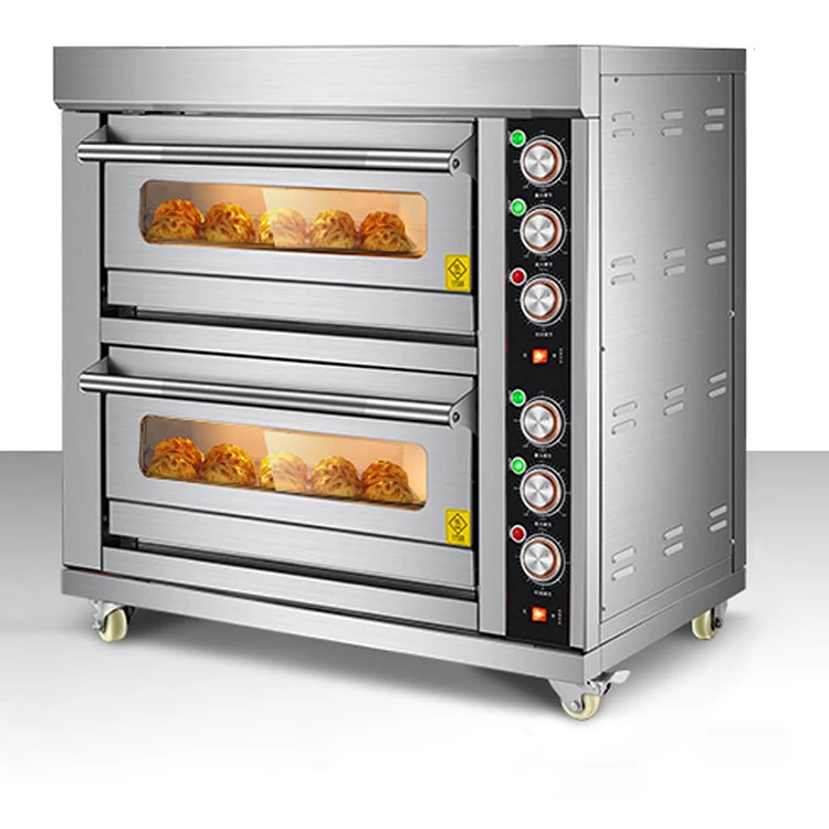 Commercial Electric Cake Bread Pizza Oven Baking Equipment Two Layer Oven Provided Bakery Oven Food Industry Equipment 80 64L