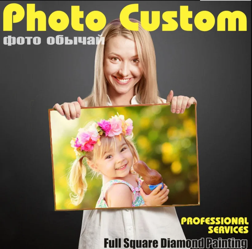 HUACAN Photo Custom Diamond Painting Full Square Picture of Rhinestone DIY Diamond Mosaic Diamond Sale