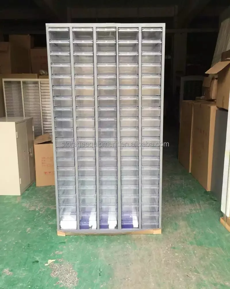 Metal workshop tool storage cabinet for small parts