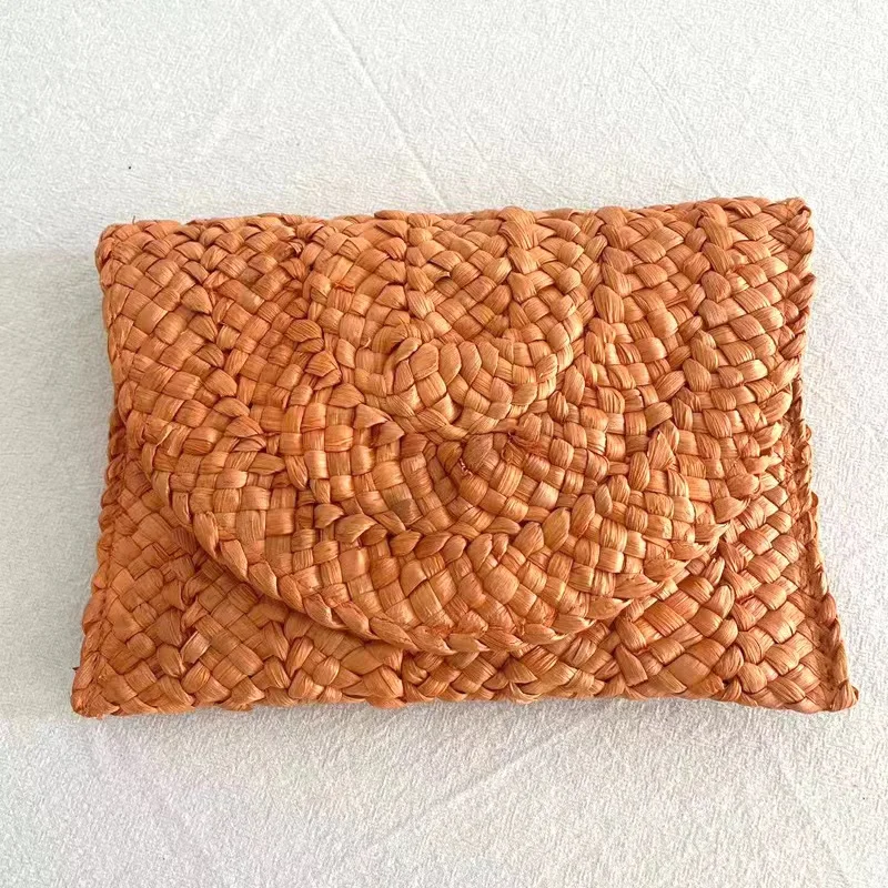2023 Fashion Straw Women Purse Clutch Wallet Summer Beach Bags Handmade Straw Beach Bag For Women