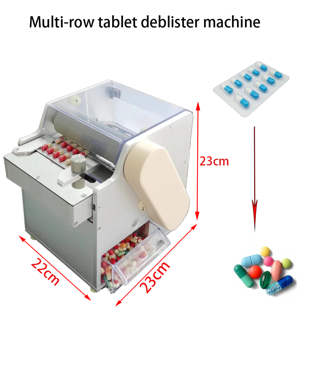 Chinese Manufacturer 30 Blisters Per Min Manual Compact capsule Tablet Deblistering Medicine Deblister Machine